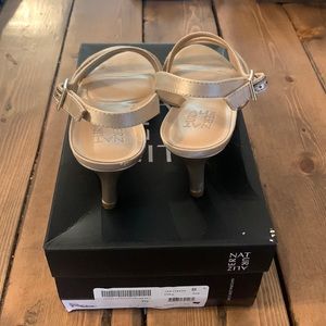 Naturalizer champagne color heels.
